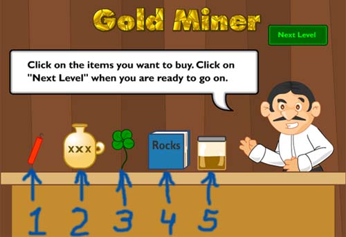 флеш-игра, gold miner